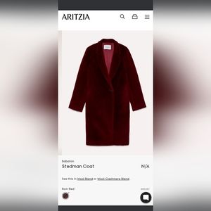 Aritzia Babton Alpaca Virgin Wool Coat